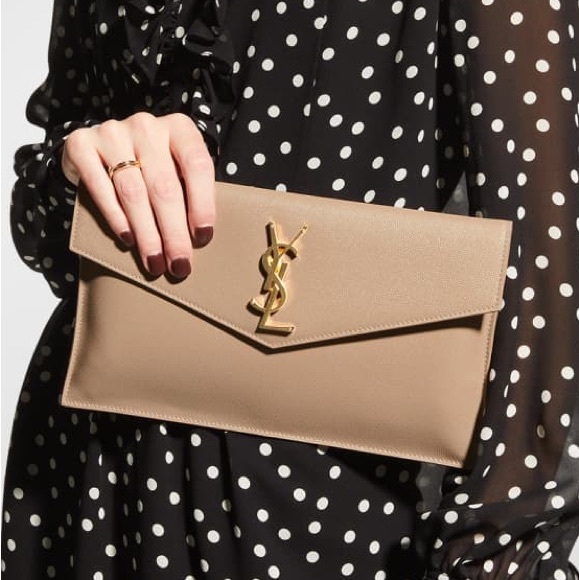 Yves Saint Laurent Tan Clutch Bag - Picture 9 of 12